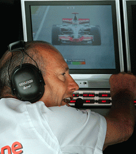 Ron Dennis pit wall